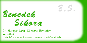 benedek sikora business card